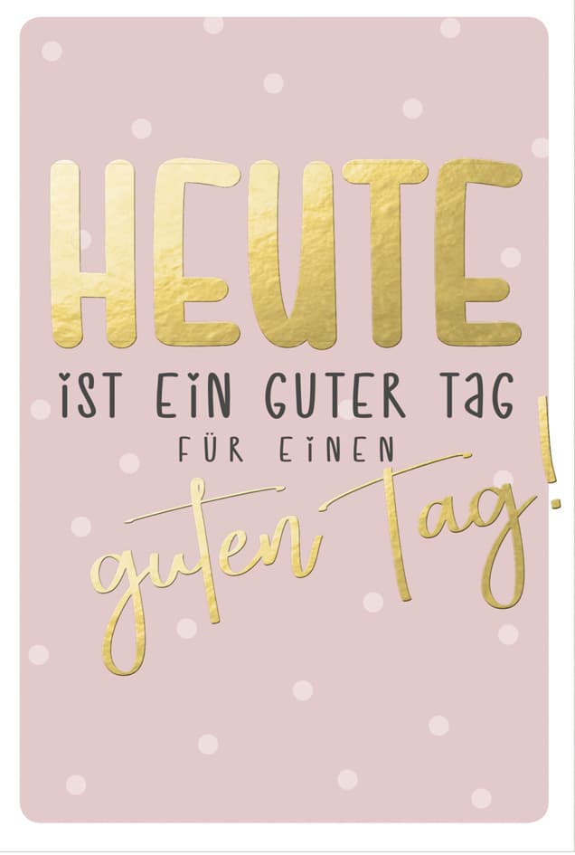 Susy Card Geburtstagskarte Bee Yourself , Guter Tag,