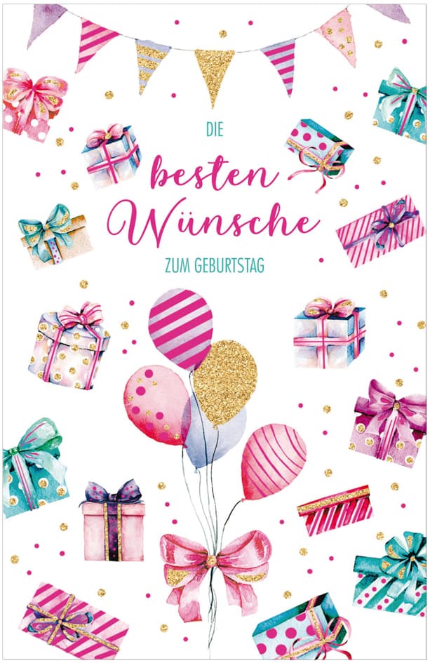 Susy Card Geburtstagskarte Wish And Bloom , Geschenke,