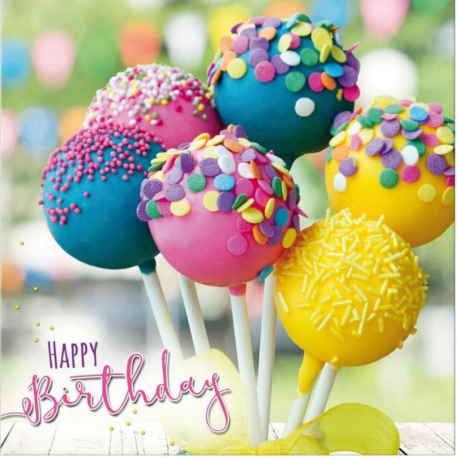 Susy Card 3d-Geburtstagskarte , Cake-Pops,