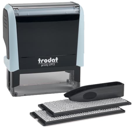 Trodat Textstempel-Set Printy 4913 Typomatic, Pastell-Blau