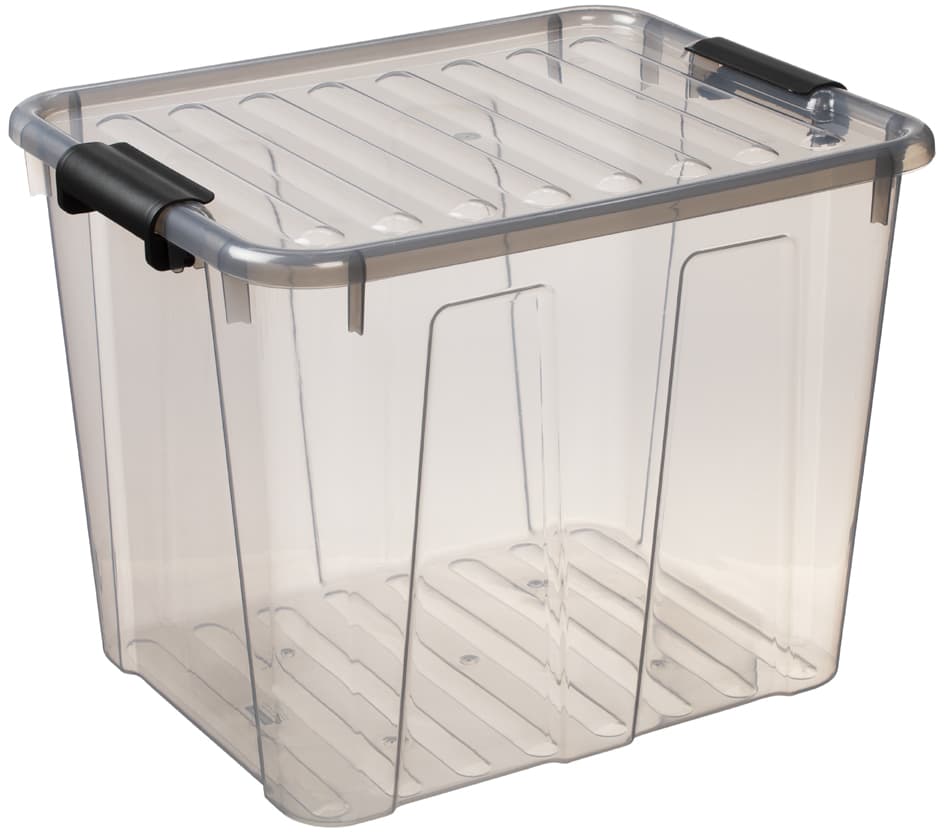 Plast Team Aufbewahrungsbox Home Box, 40 Liter, Grau-