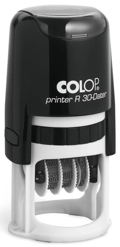 Colop Datumstempel Printer R 30-Dater, Rund, Schwarz