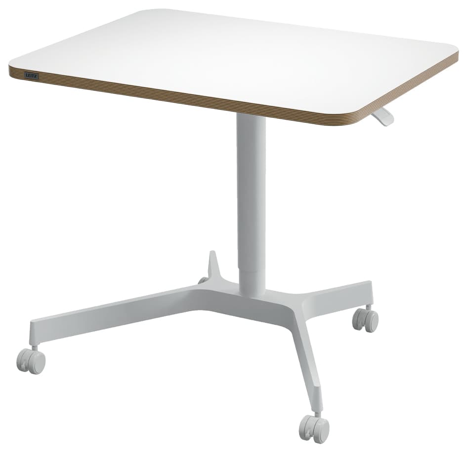 Leitz Sitz-Steh-Schreibtisch Ergo Compact, Weiß, Mit Rollen