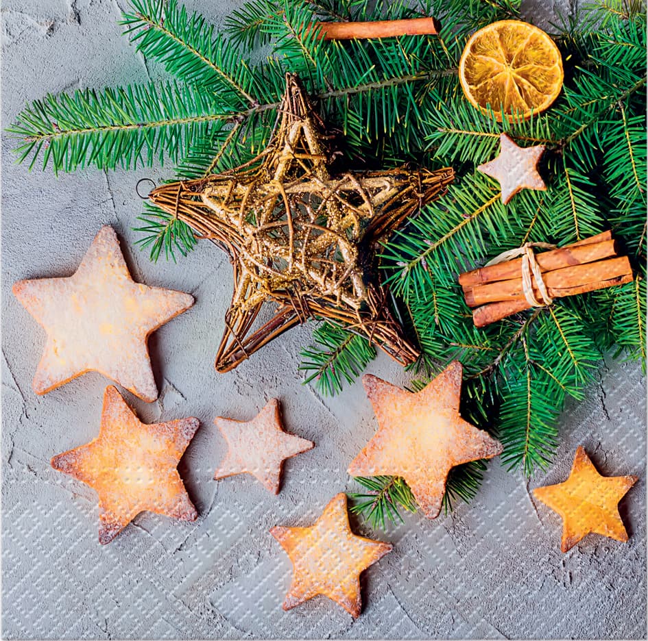Susy Card Weihnachts-Motivservietten , Sterne,