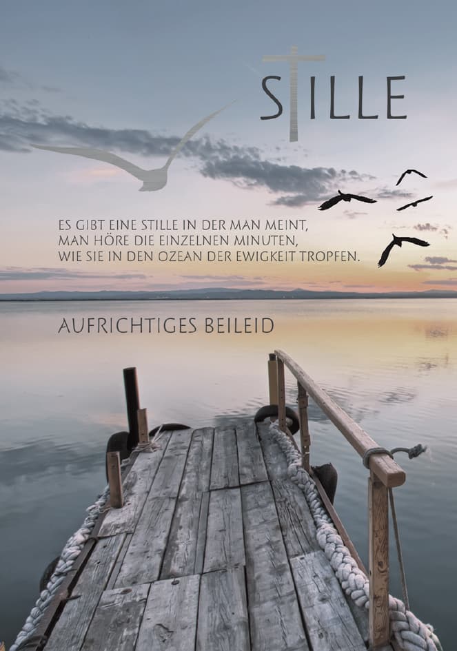 Cactus Trauerkarte , Steg In Abenddämmerung,