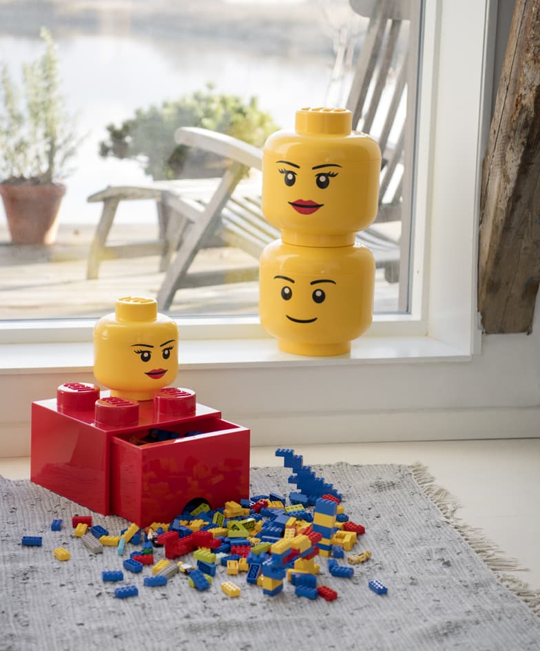 Lego Mini-Aufbewahrungskopf Storage Head Green Skeleton