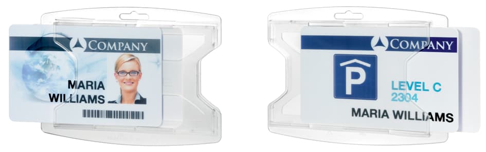 Durable Ausweishalter , Rexycle, , Für 2 Karten, Transparent