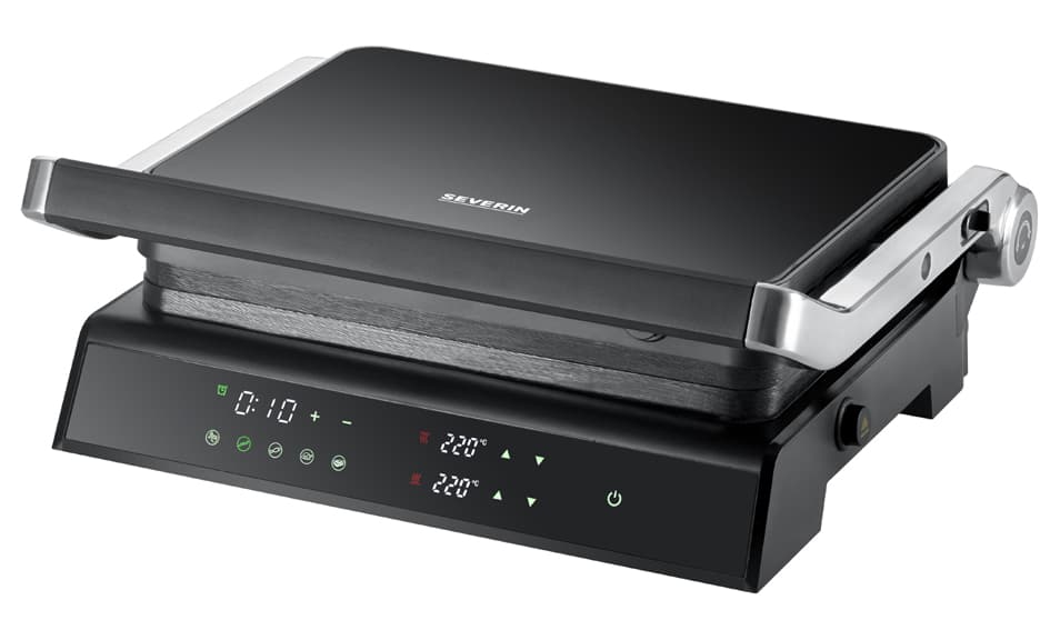 Severin Kontaktgrill Sevini Comfort Kg 2399, Glas / Schwarz