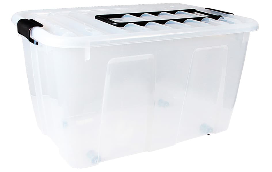 Plast Team Aufbewahrungsbox Home Box Mit Rollen & Griff, 70