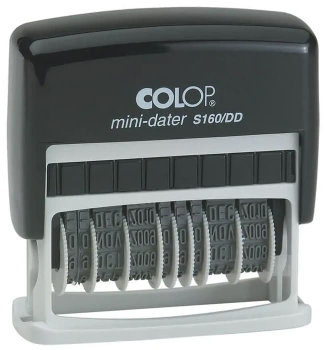 Colop Mini Doppel-Datumstempel S160/Dd, Schwarz