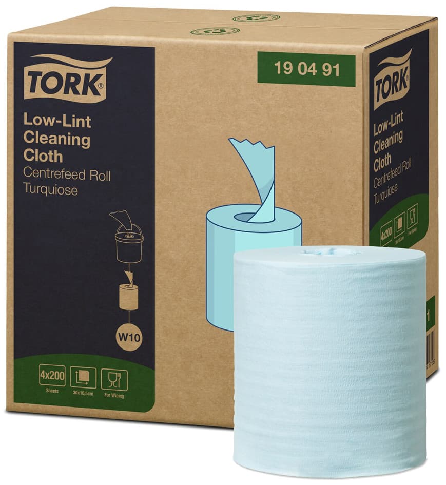 Tork Mehrzweck-Putzrolle, Fusselarm, 1-Lagig, Türkis, 60 M