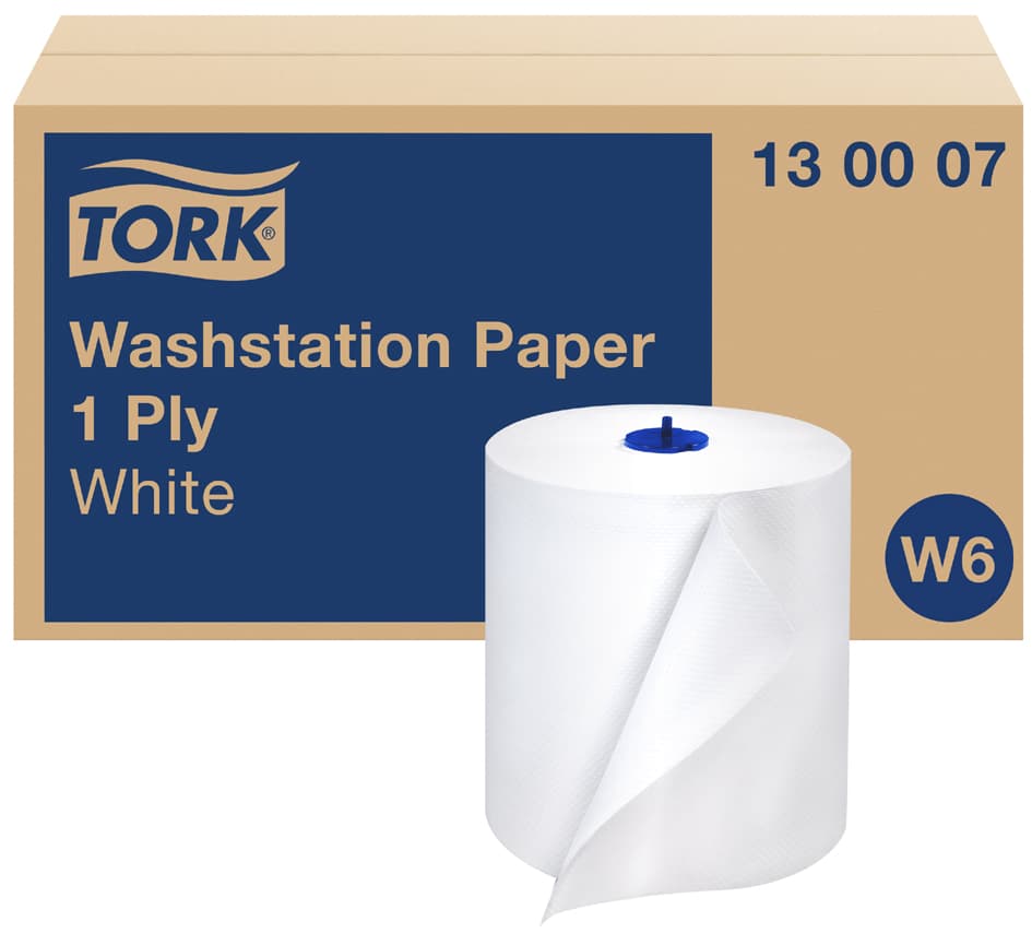 Tork Mehrzweck-Putzrolle, 1-Lagig, Weiß, 250 M