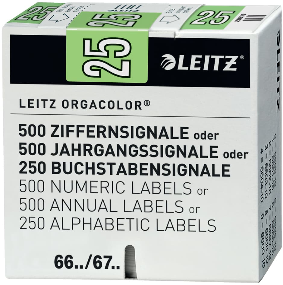 Leitz Jahressignal Orgacolor , 25, , Auf Rolle, Grün