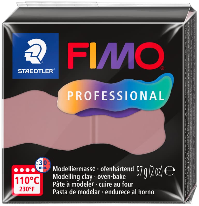 Fimo Professional Modelliermasse, Ofenhärtend, 57 G, Altrosa