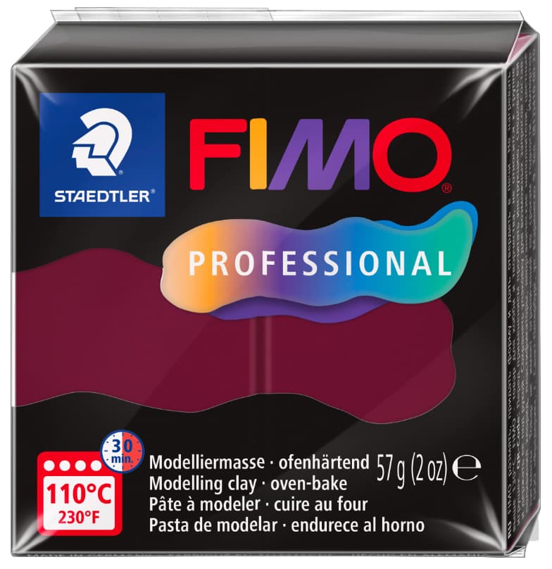 Fimo Professional Modelliermasse, Ofenhärtend, 57 G,Bordeaux