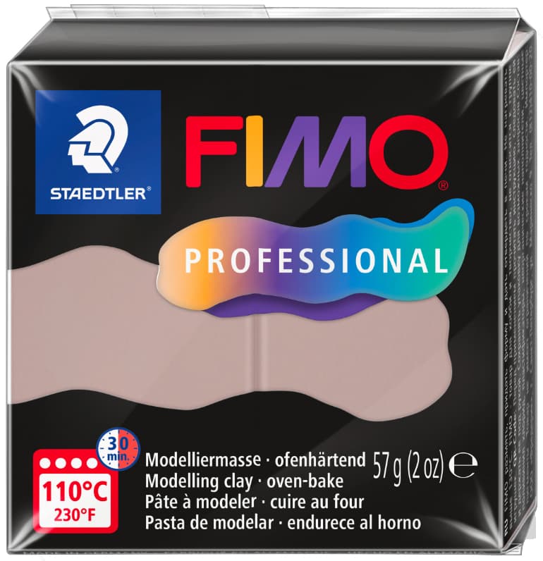 Fimo Professional Modelliermasse, Ofenhärtend, 57 G, Taupe