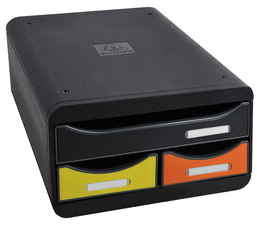 Exacompta Schubladenbox Small-Box, 3 Schübe, Harlekin