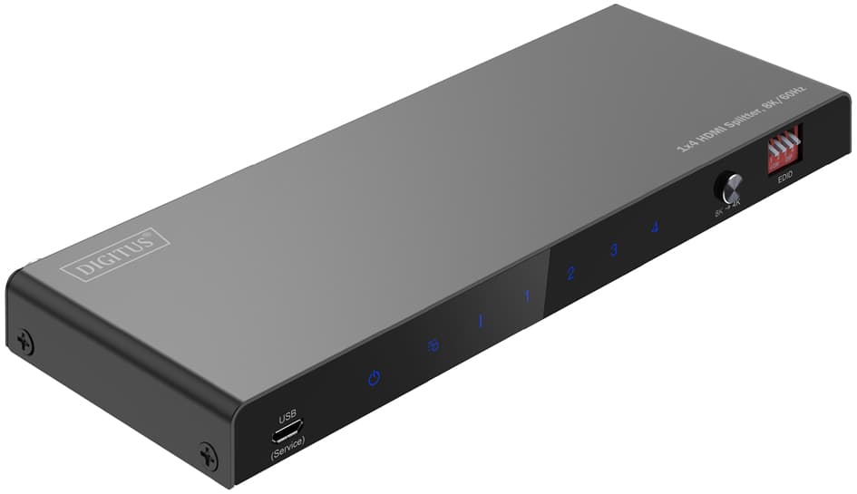 Digitus 8k Hdmi Splitter, 1x4, 8k/60hz, Schwarz