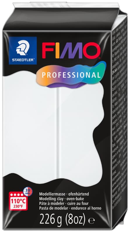 Fimo Professional Modelliermasse, Ofenhärtend, 226 G, Weiß