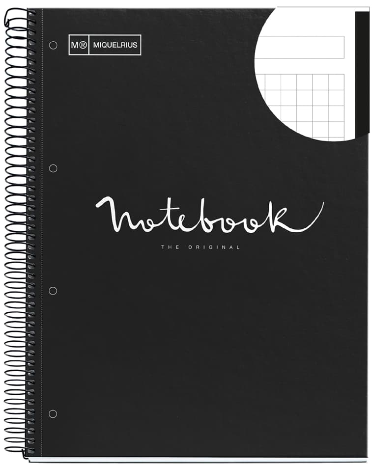 Miquelrius Collegeblock , Notebook Emotions, , Din A4, Schwarz