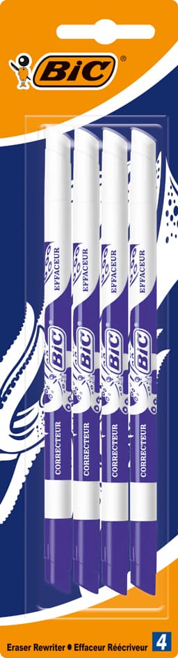 Bic Tintenlöscher, Löschen & Korrigieren, 2 Spitzen, 4er-Set