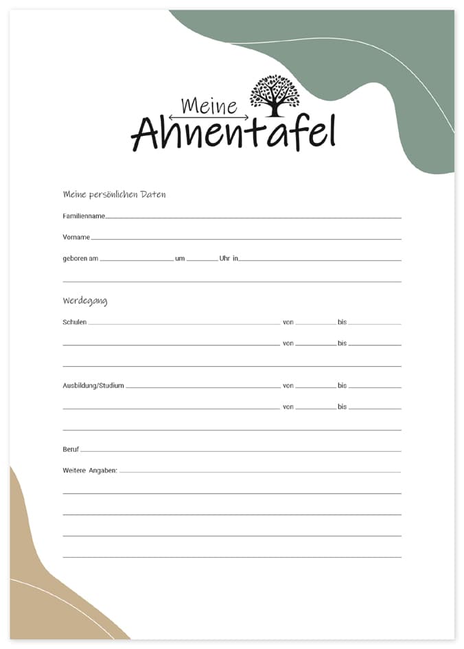 Rnk Verlag Ahnentafel , Meine Ahnentafel, , Din A2