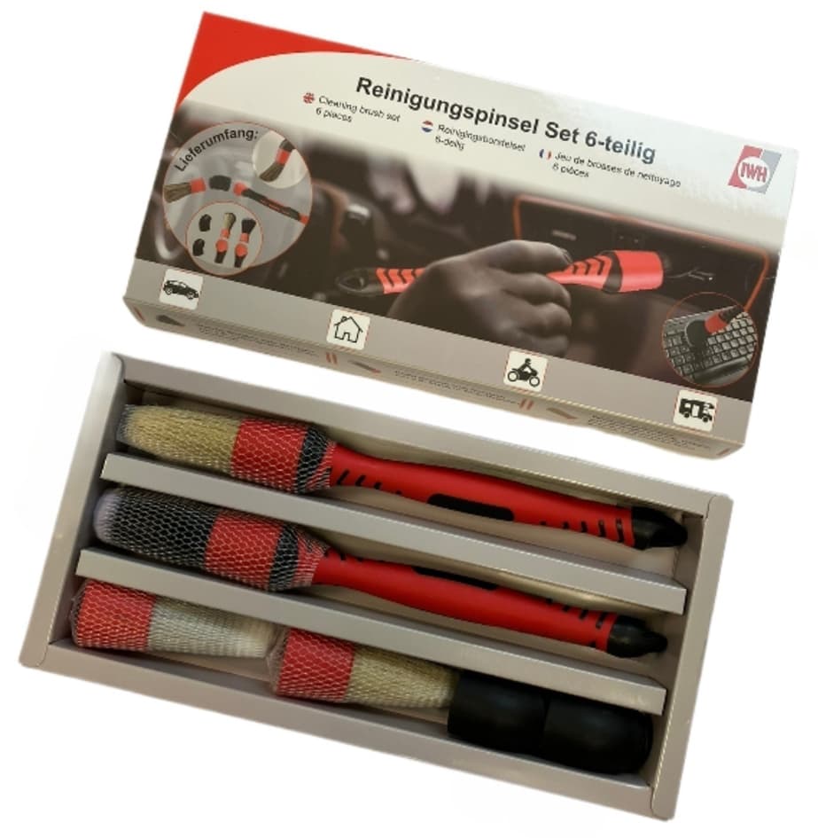 Iwh Reinigungspinsel-Set Auto & Haushalt, 6-Teilig