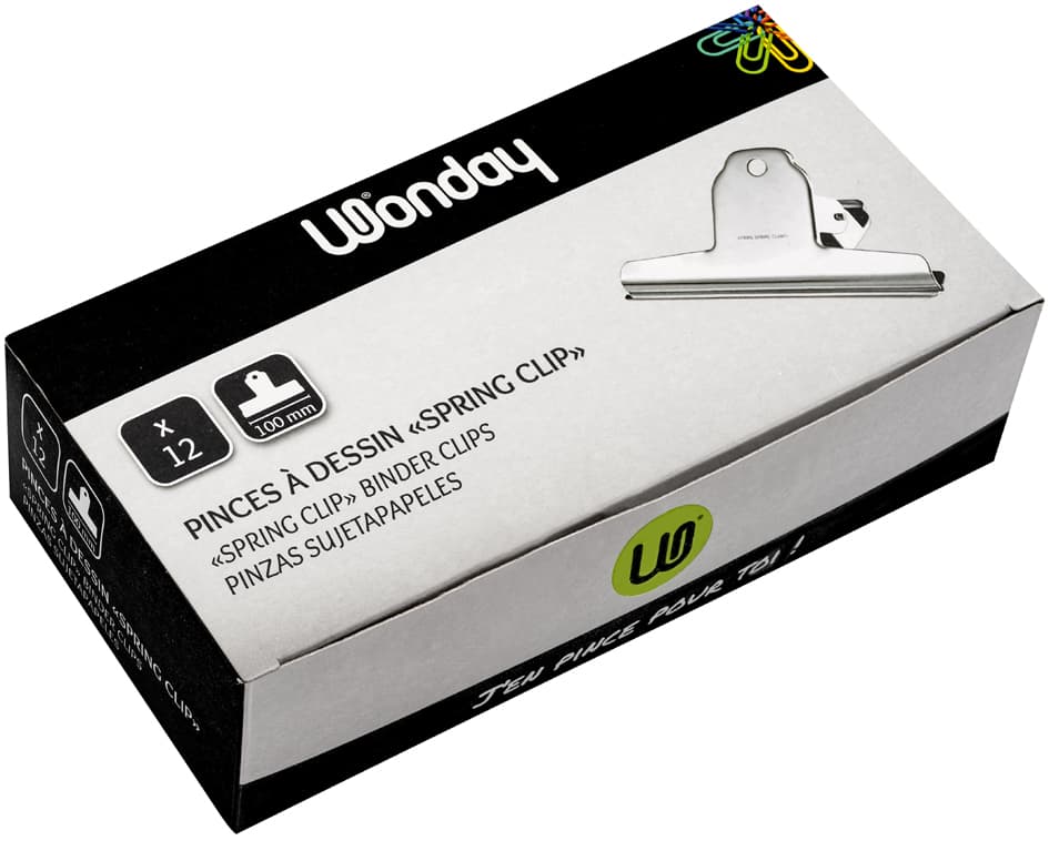 Wonday Briefklemmer , Spring Clip,  Aus Metall, Breite: 100 Mm