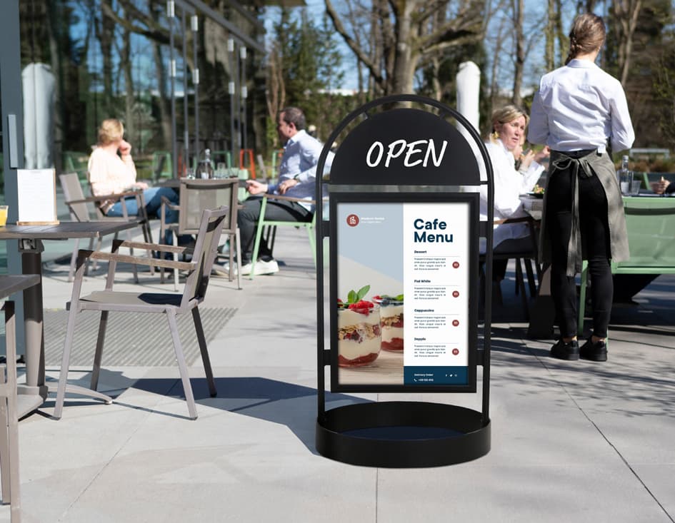 Europel Plakatständer City Sign, 1.700 X 870 X 870 Mm