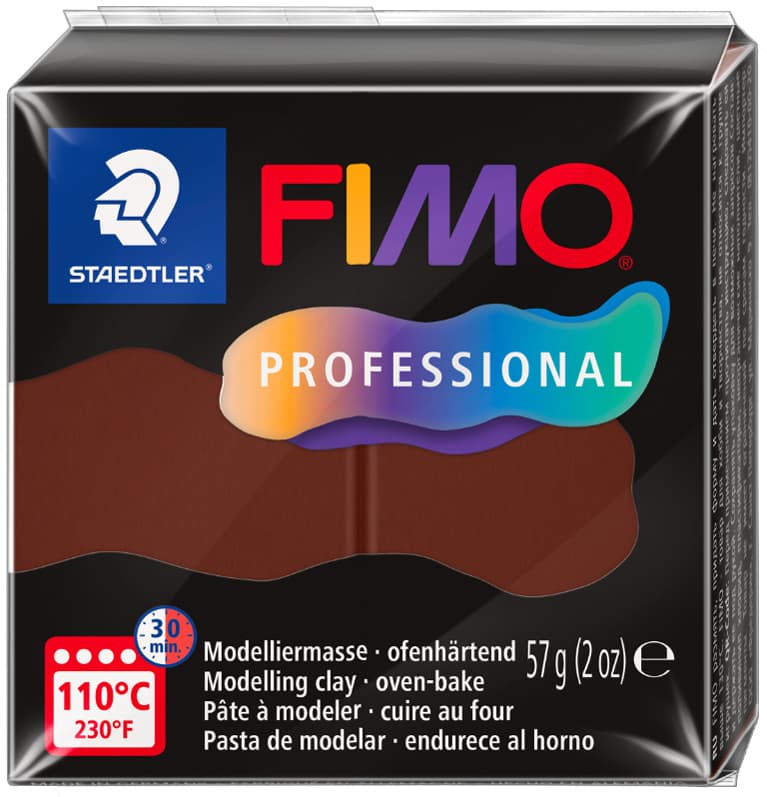 Fimo Professional Modelliermasse, Ofenhärtend, 57 G, Schoko