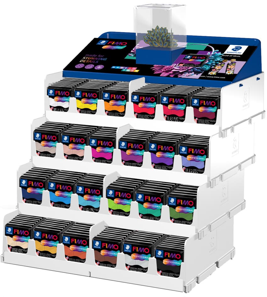 Fimo Professional Modeliermasse, Ofenhärtend, 288er Display