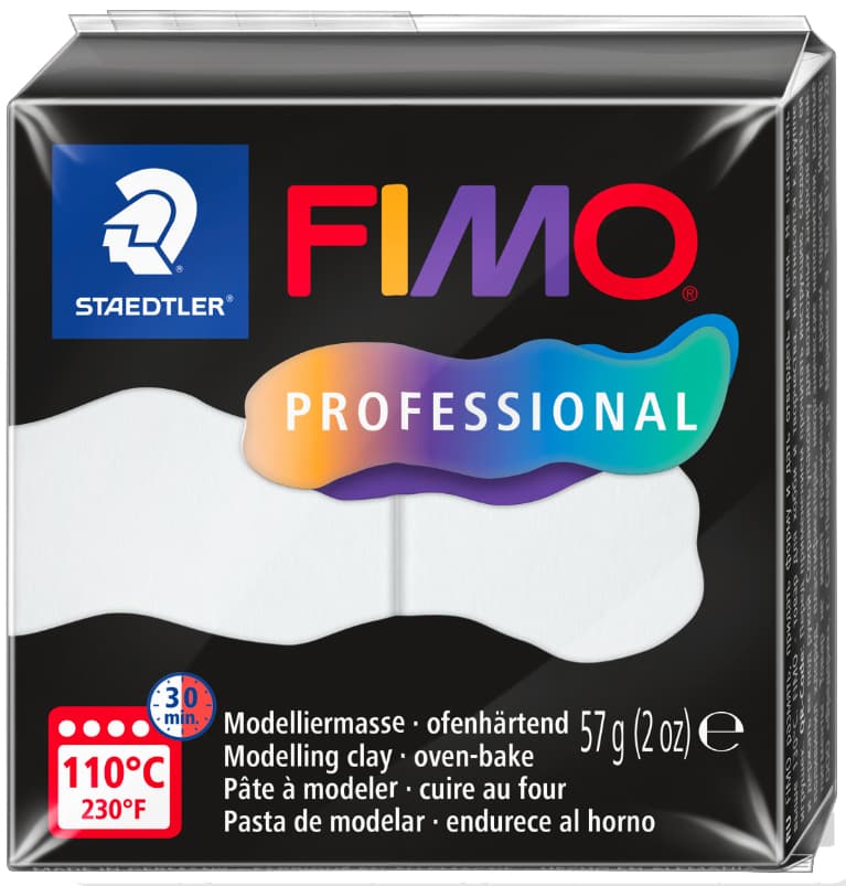 Fimo Professional Modelliermasse, Ofenhärtend, 57 G, Weiß