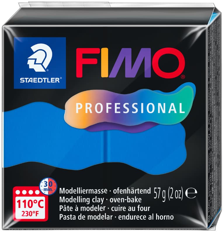 Fimo Professional Modelliermasse, Ofenhärtend, 57 G, Blau