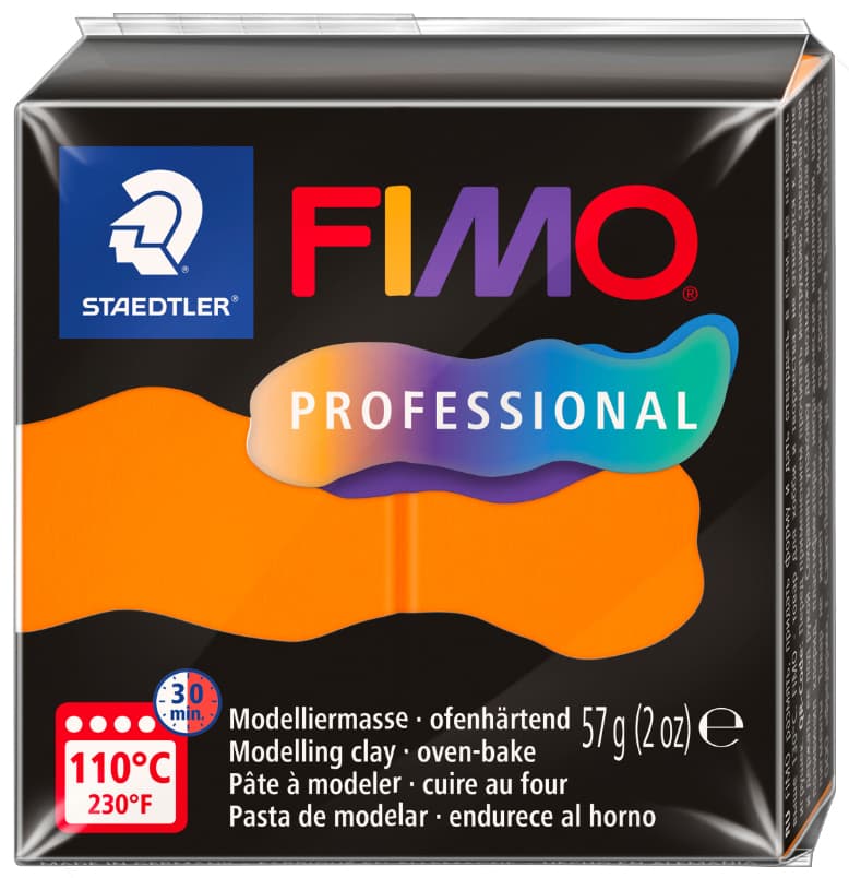 Fimo Professional Modelliermasse, Ofenhärtend, 57 G, Orange