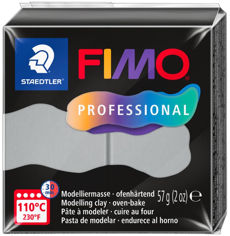 Fimo Professional Modelliermasse, Ofenhärtend, Delfingrau