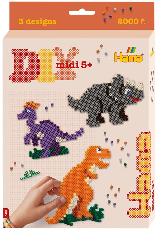 Hama Bügelperlen Midi , Dino Welt, , Geschenkpackung