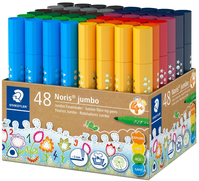 Staedtler Fasermaler Noris Jumbo, 48er Köcher