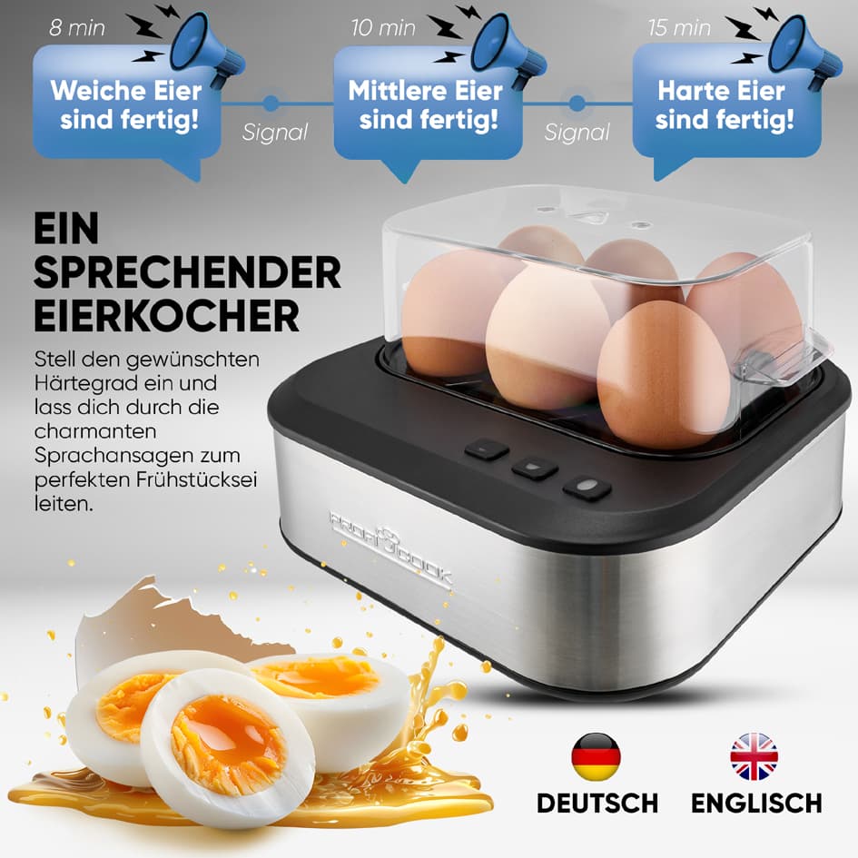Profi Cook Eierkocher Pc-Ek 1276, Mit Sprachausgabe