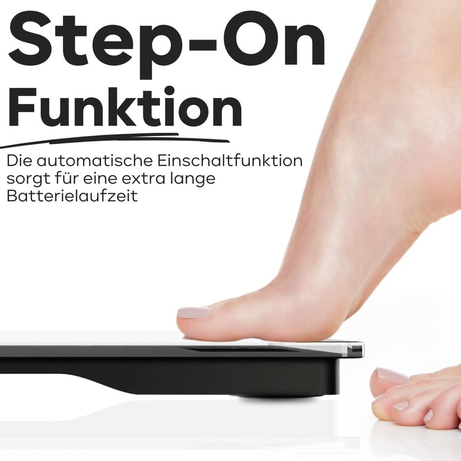 Profi Care Digitale Glas-Personenwaage Pc-Pw 3122, Schwarz
