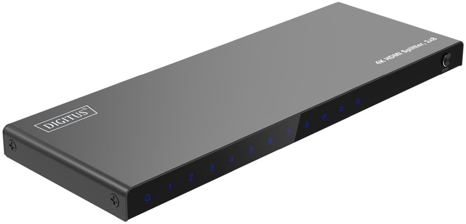 Digitus 4k Hdmi Splitter, 1x8, 4k/60hz Hdcp 2.2, Schwarz