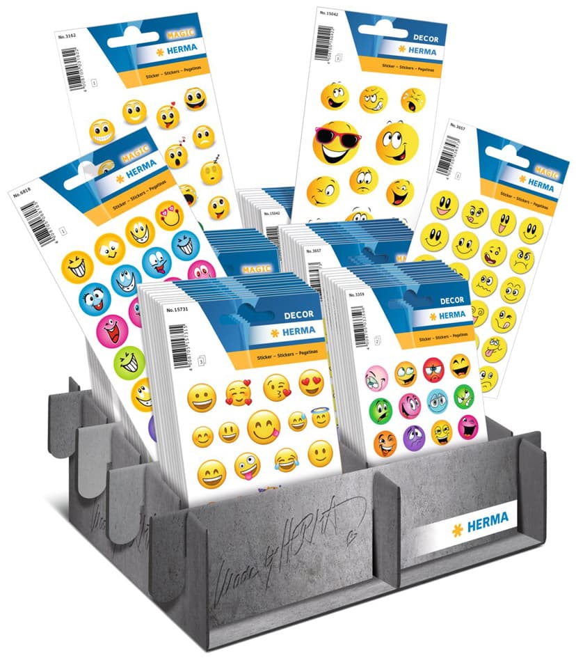 Herma Sticker Decor/Magic Happy Faces, Theken-Display