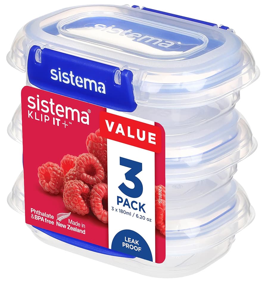 Sistema Frischhaltedose Klip It Plus, 180 Ml, Blau, 3er Set