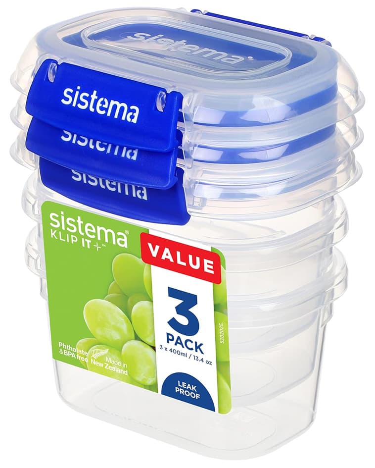 Sistema Frischhaltedose Klip It Plus, 400 Ml, Blau, 3er Set