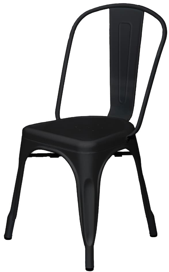 Paperflow Outdoor-Besucherstuhl Urban, 2er Set, Schwarz