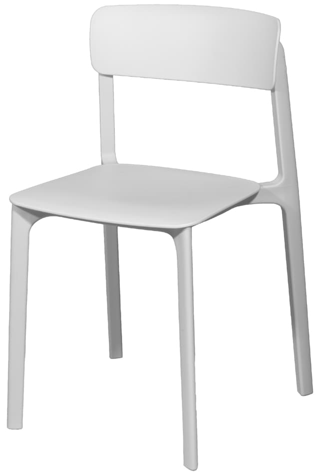 Paperflow Outdoor-Besucherstuhl Otho, 2er Set, Weiß