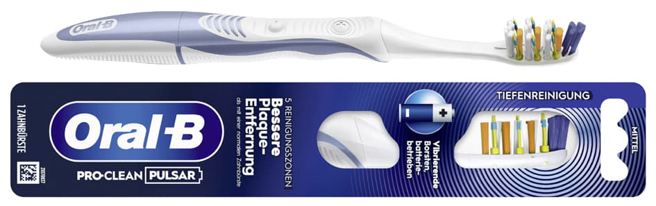 Oral-B Zahnbürste Pro-Clean Pulsar, Mittel, Batterie-