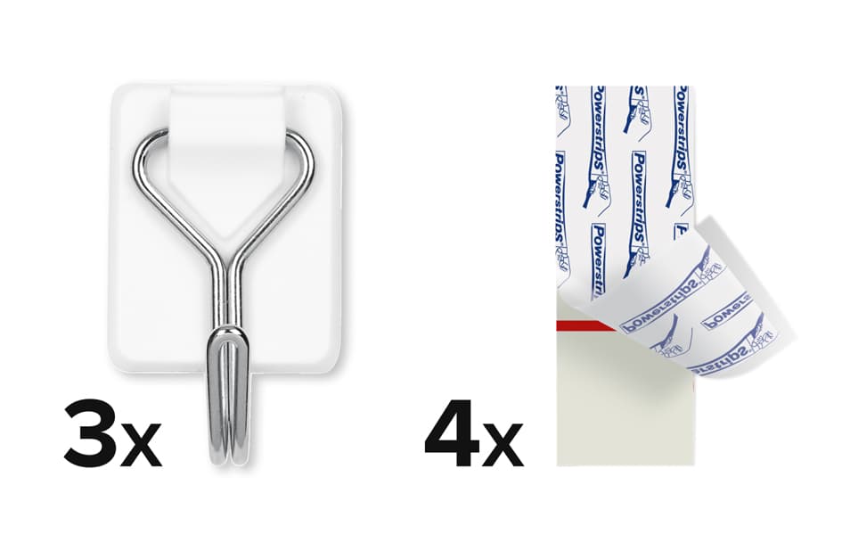 Tesa Powerstrips Haken Wired Hook Small, Weiß
