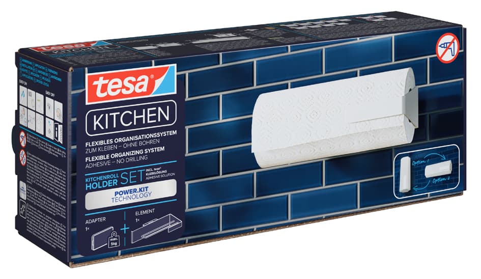 Tesa Kitchen Küchenrollenhalter, Weiß