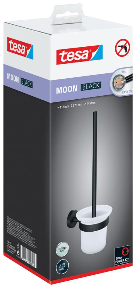 Tesa Wc-Garnitur Moon Black, Schwarz