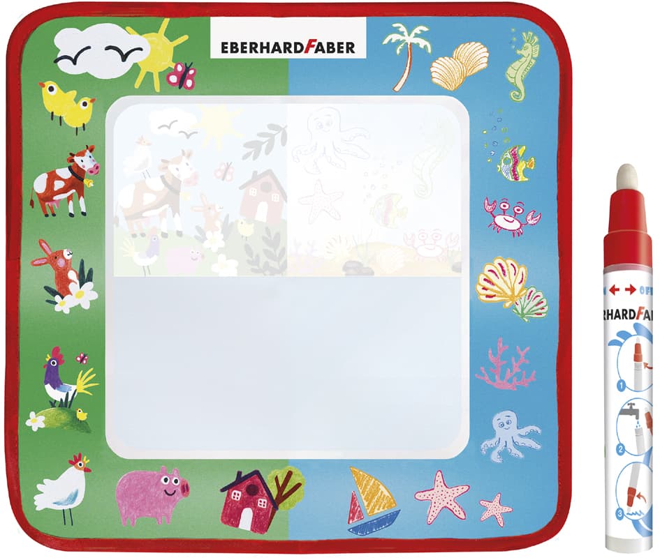Eberhard Faber Malmatte Aqua Fun, 320 X 320 Mm, Inkl. Stift